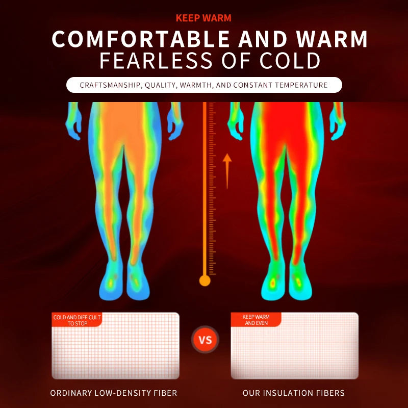 Men’s Plush Warm Pants – Winter Slim Fit Thermal Bottoms