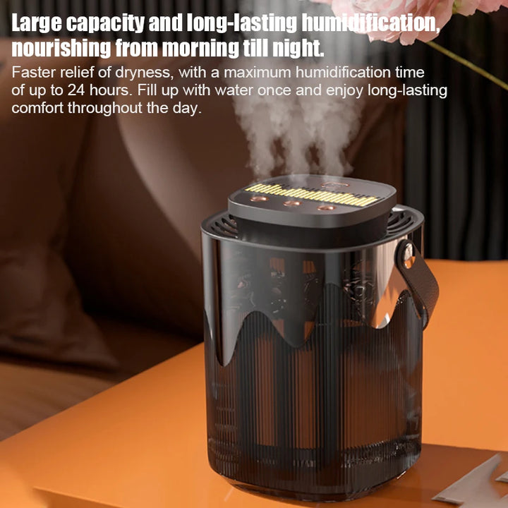 3L Cool Mist Air Humidifier – USB Aroma Diffuser for Home & Office