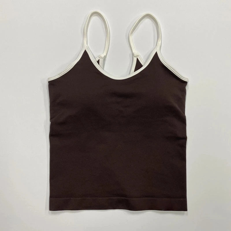 Women’s Seamless Yoga Set – Strappy Sports Bra & Stretch Leggings