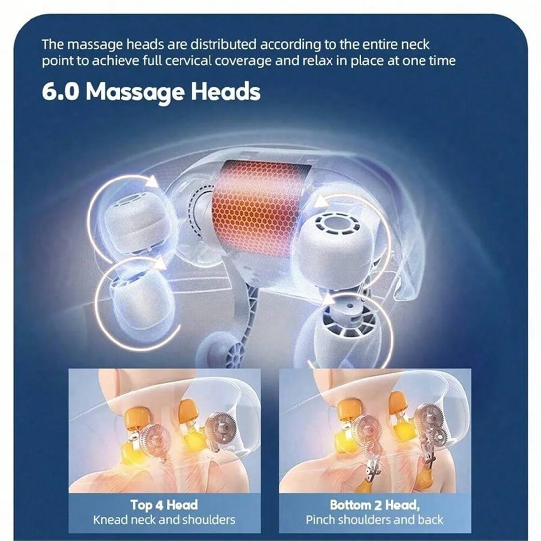 3D Kneading Electric Neck Massager – Deep Tissue Pillow for Neck, Back & Legs