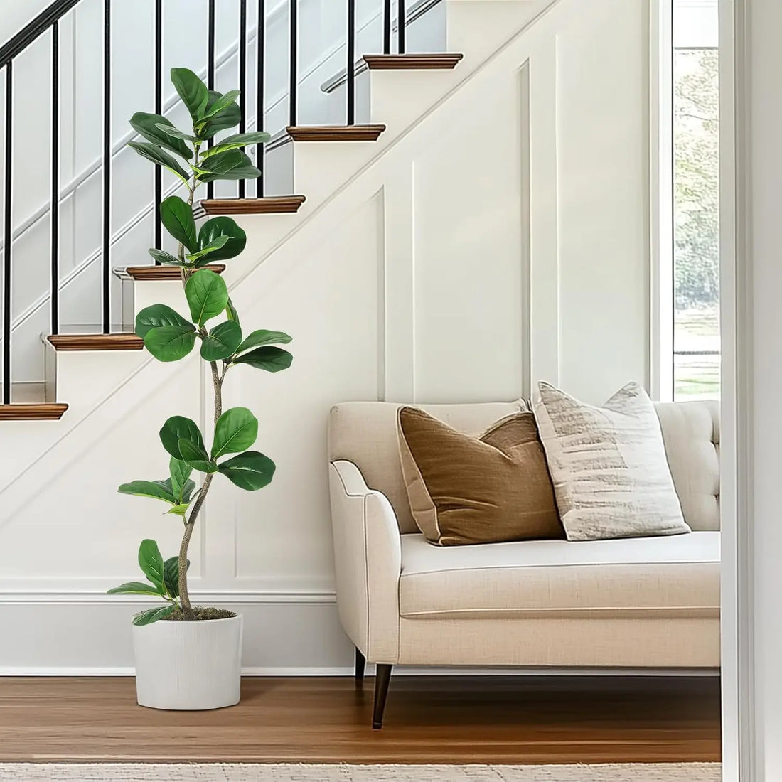 Artificial Fiddle Leaf Fig Tree – Faux Potted Indoor Plant