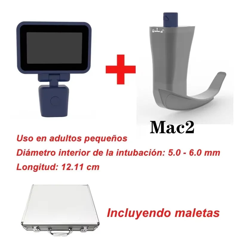 3.5" Video Laryngoscope – Digital Color Scope with Reusable Sterilizable Blades