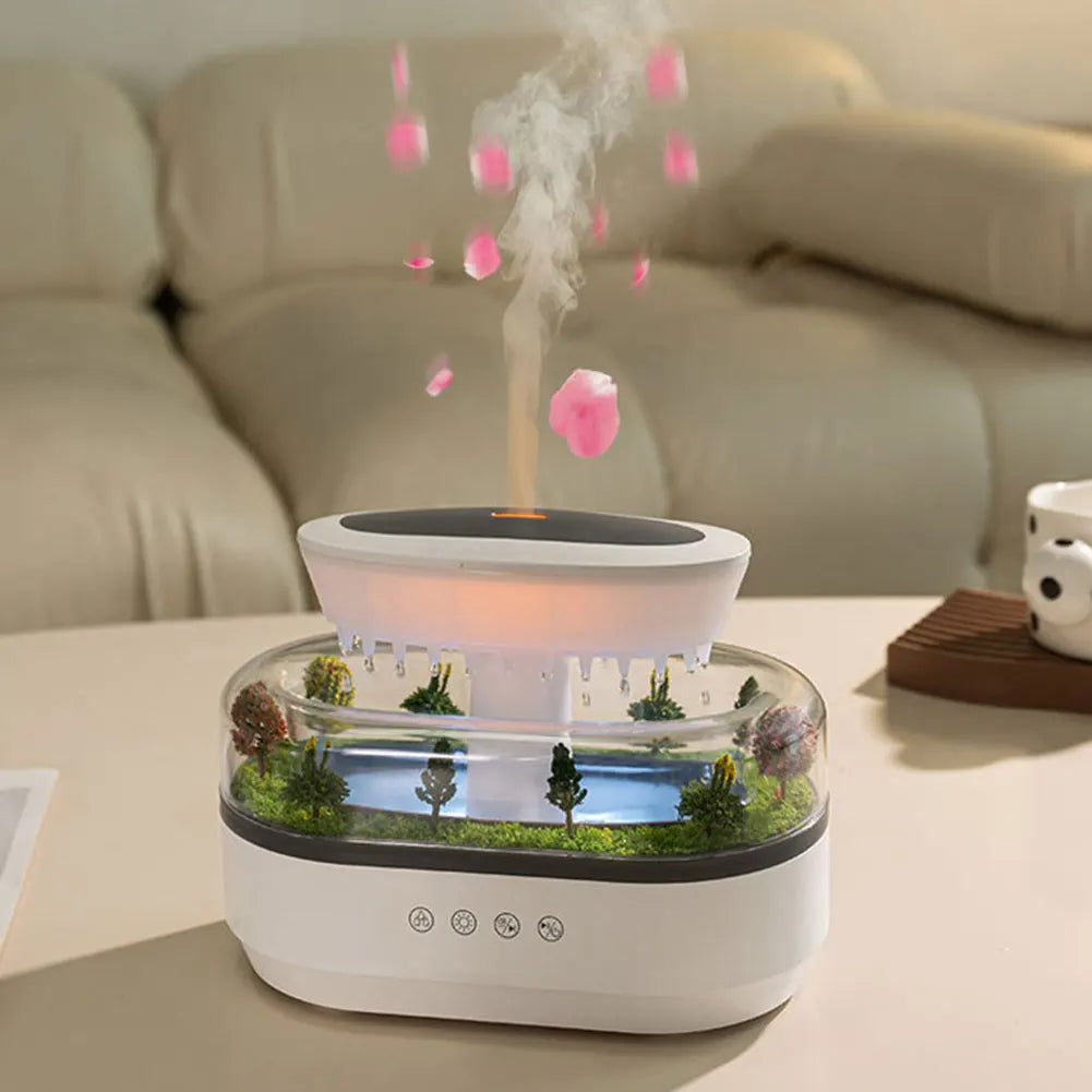 Rain Cloud Humidifier with Essential Oil Diffuser and 7-Color Night Light