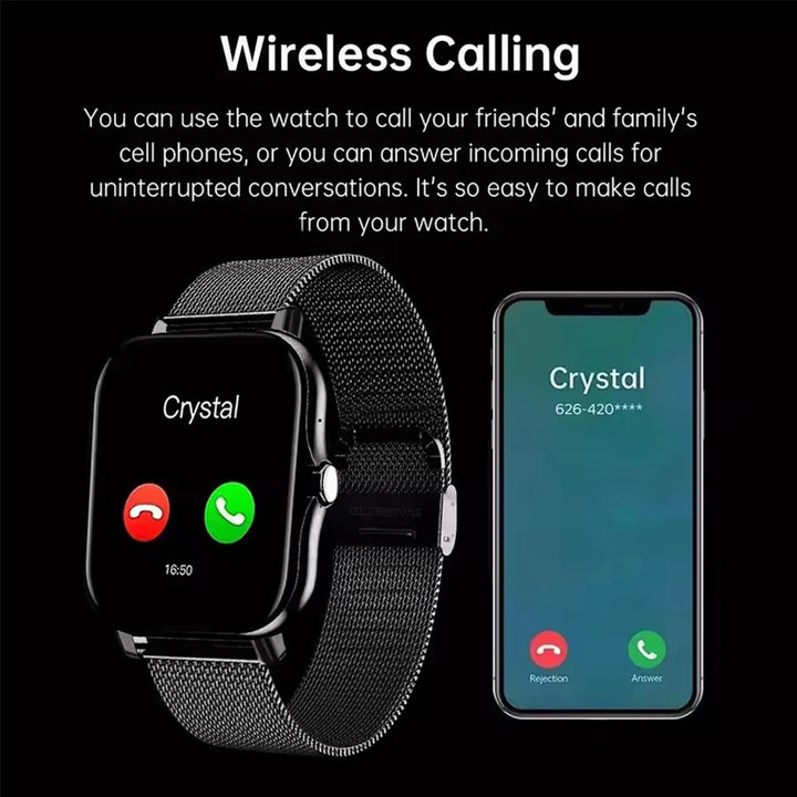 Smartwatch with Bluetooth Call, Health Monitoring, 1.44" Color Screen