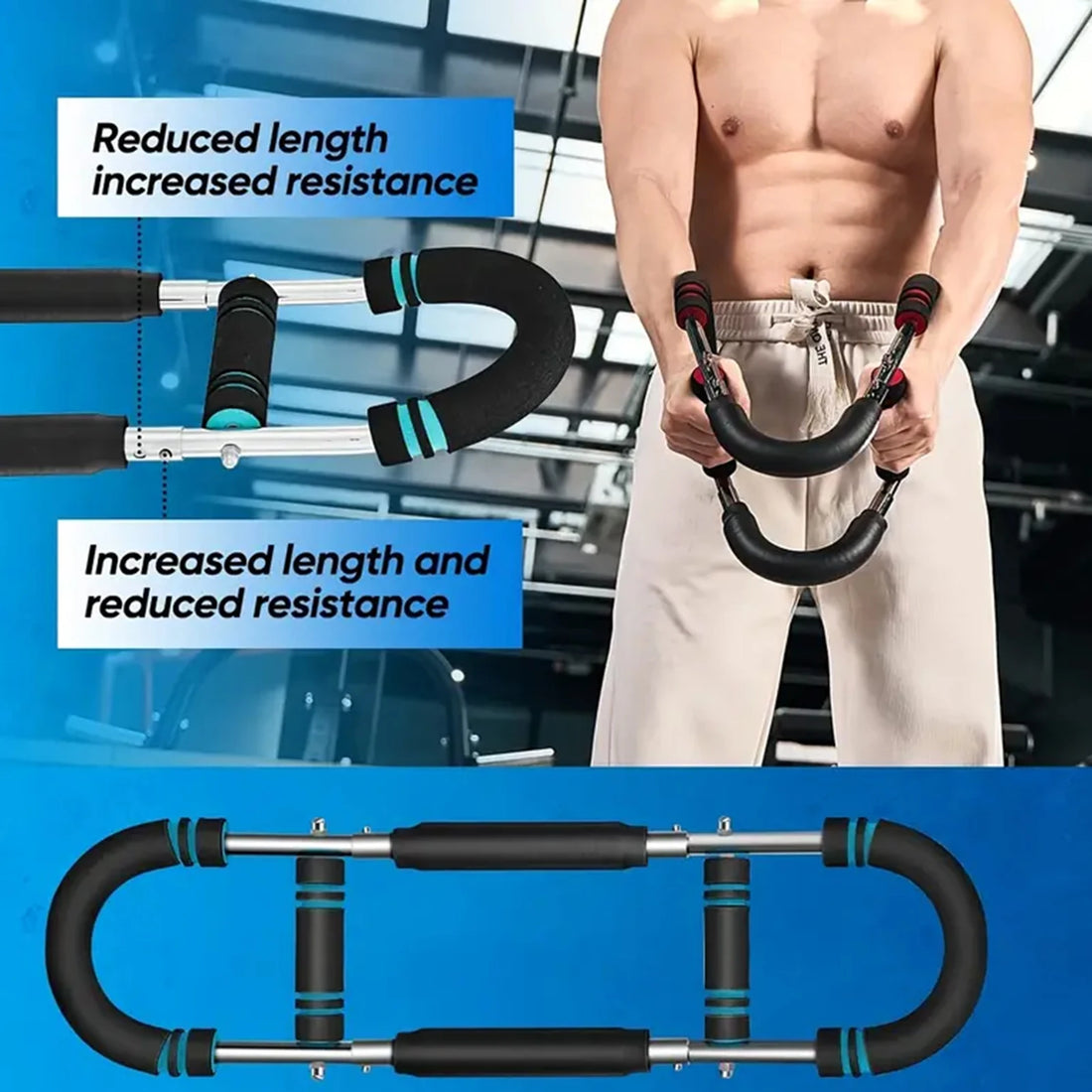 U-Shape Hand Gripper Arm Trainer – Power Twister Bar for Strength Training