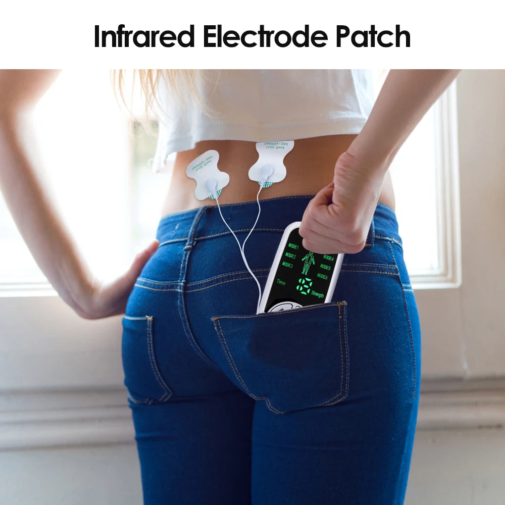 EMS TENS Muscle Stimulator – Physiotherapy Pulse Massager with 6 Modes