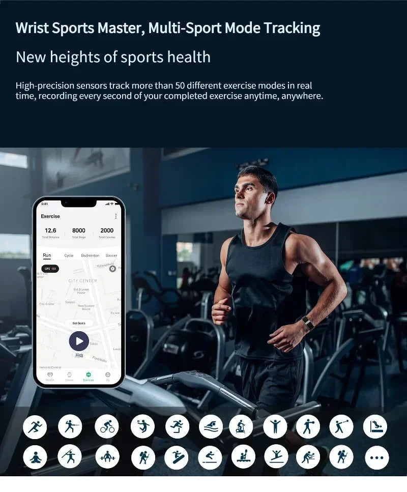 2208A Smart Bracelet – Heart Rate & Blood Pressure Monitor, Fitness Tracker Watch with Pedometer for Men & Women