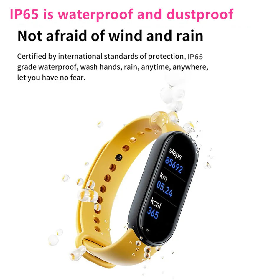 M6 Smart Watch – Waterproof Fitness Tracker with Heart & BP Monitor