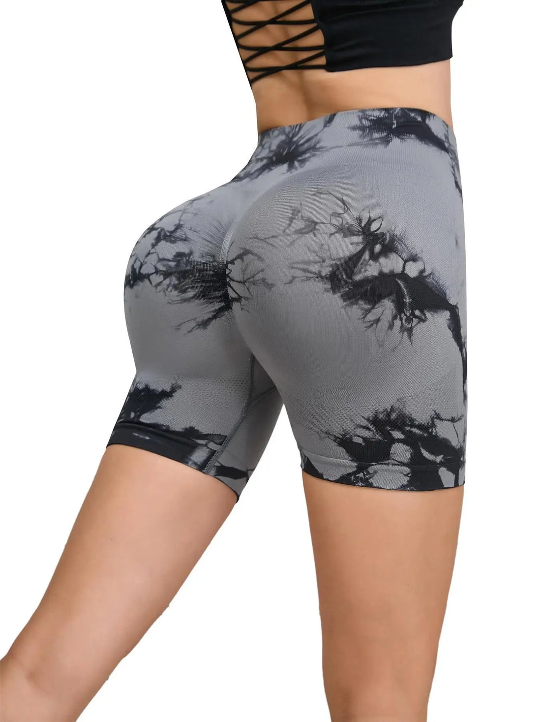 Tie-Dye High Waist Women’s Fitness & Yoga Shorts – Hip-Lifting