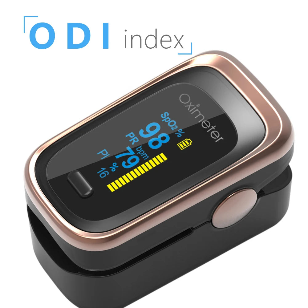 OLED Finger Pulse Oximeter – Portable SpO2 & PR Sleep Monitor with Case