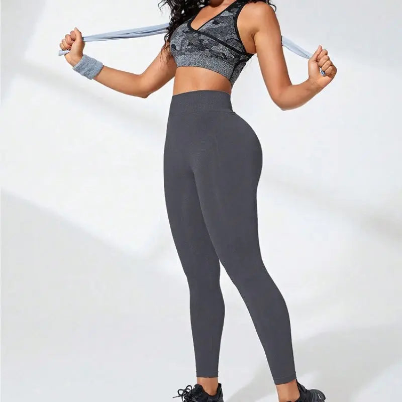 Seamless High Waisted Yoga Pants – Peach Hip Lifting Leggings