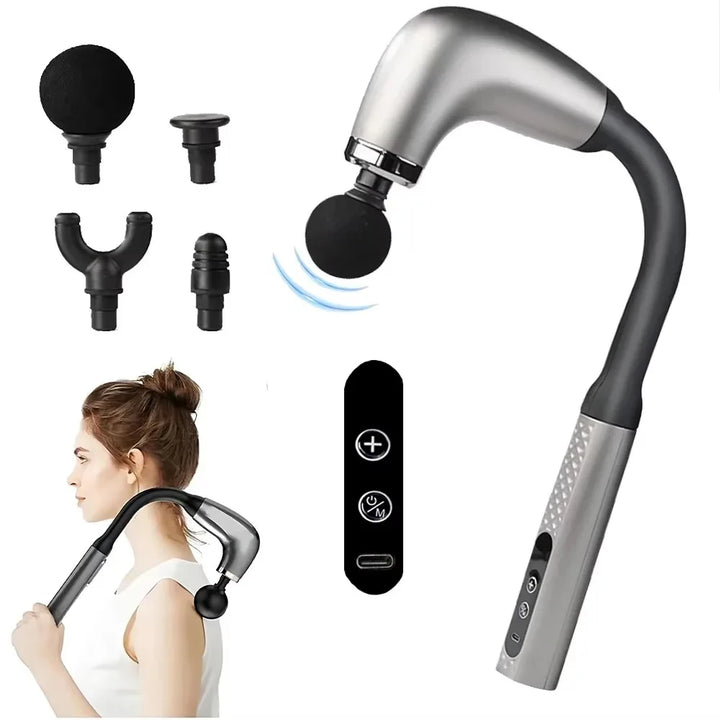 Smart Massage Gun – Rechargeable Handheld Electric Massager Hammer for Back & Full Body Relaxation