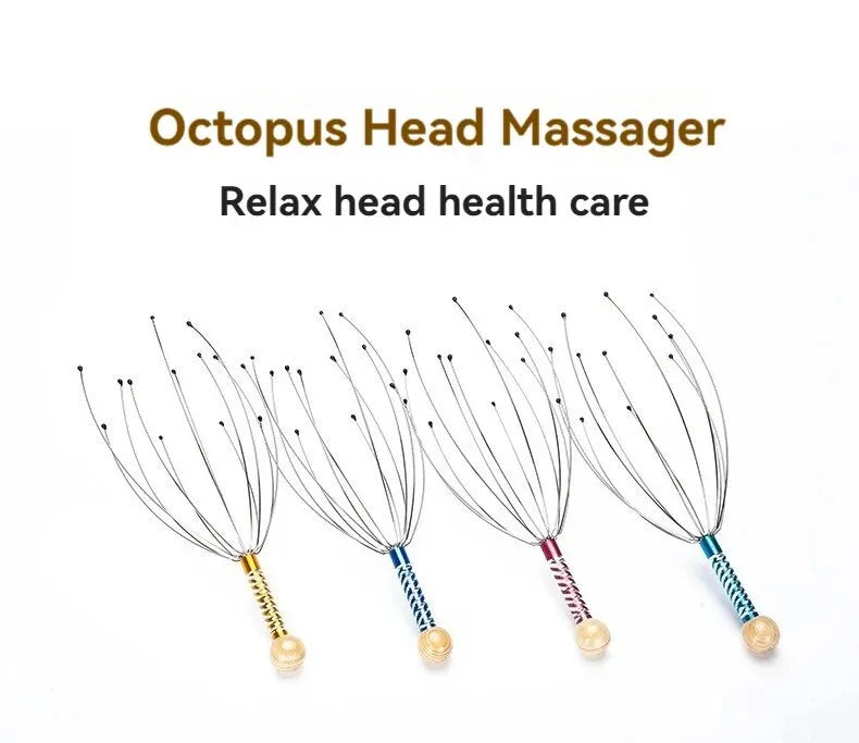 Stainless Steel Octopus Head Massager – Scalp Scratcher & Relaxer
