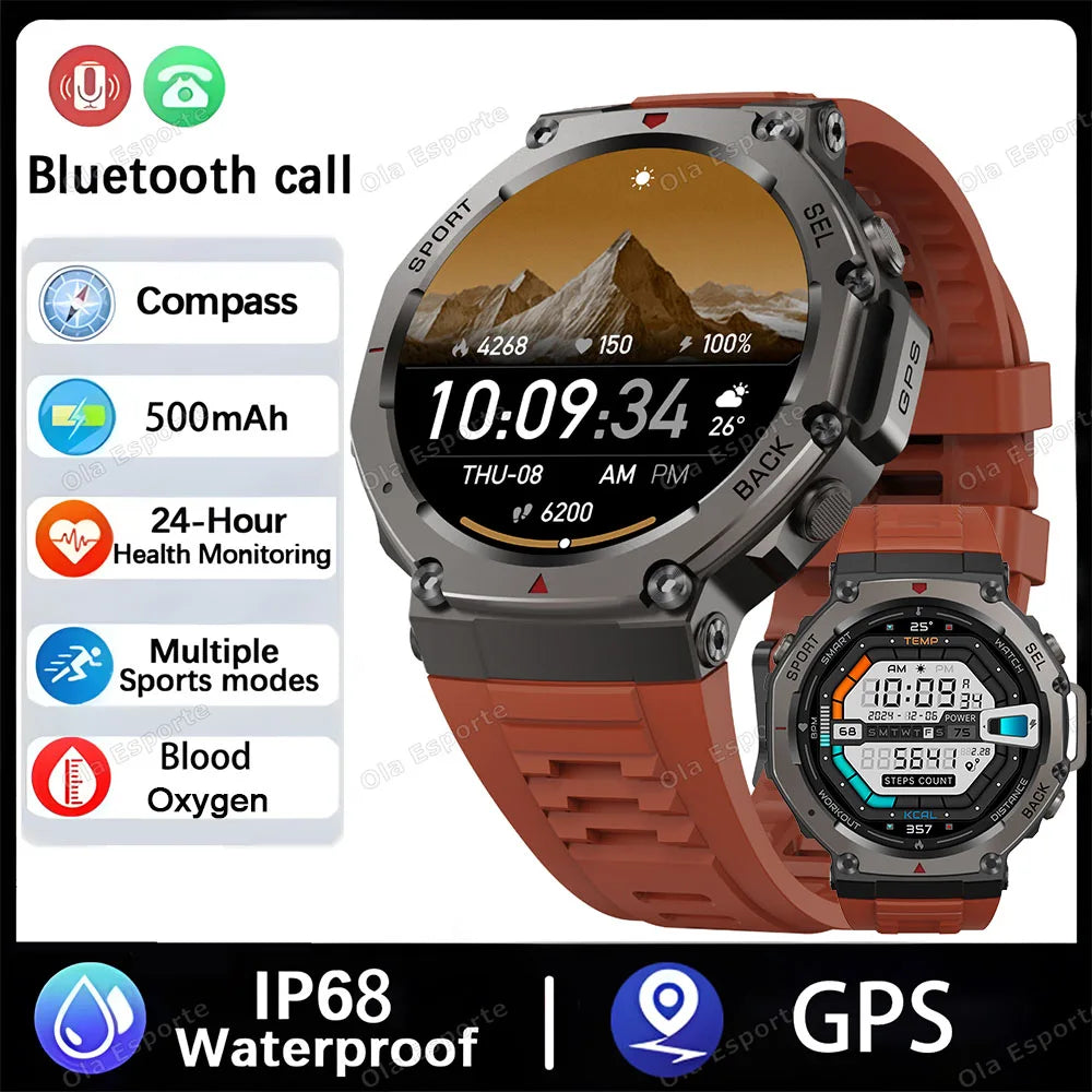 T-Rex 3 GPS Smartwatch – 10ATM Waterproof Military Sports Fitness Watch