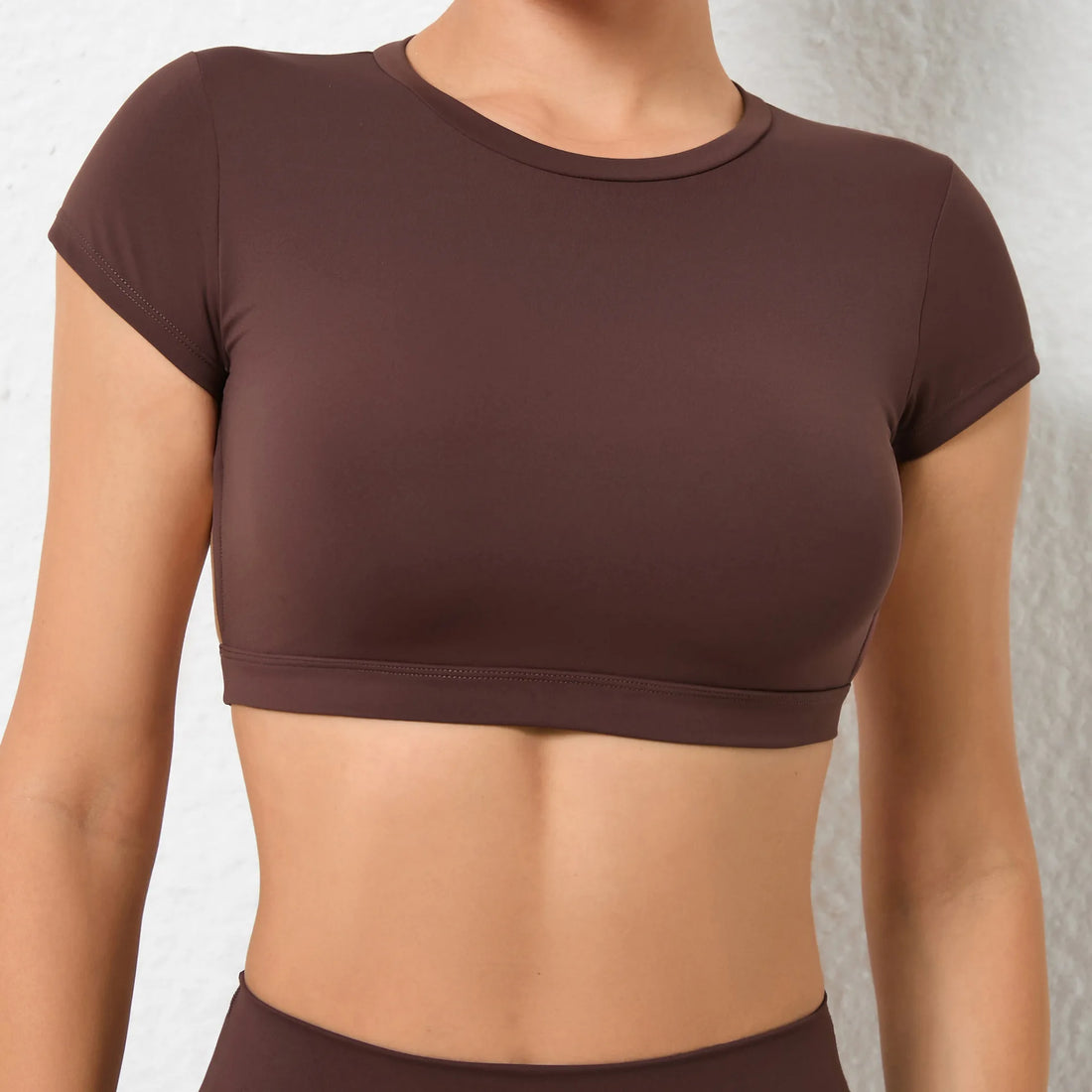 Hearuisavy Women’s Backless Workout Crop Top – Breathable Sports Shirt