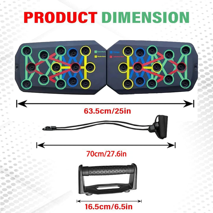 Foldable Push-Up Board Set – Multifunctional Fitness Equipment for Chest, Arms, Back & Core