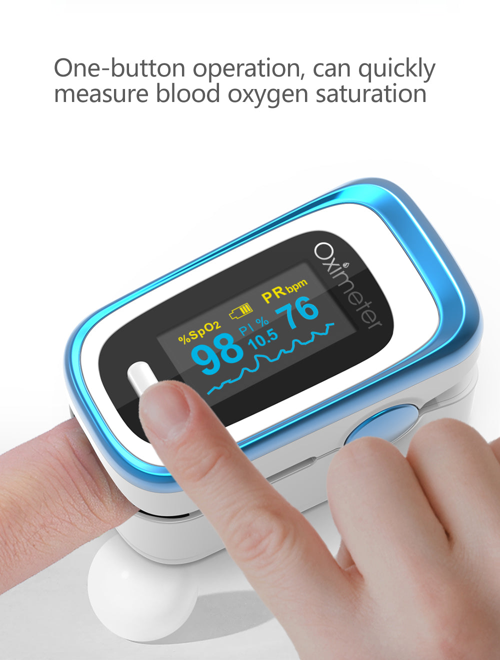 OLED Finger Pulse Oximeter – Portable SpO2 & PR Sleep Monitor with Case
