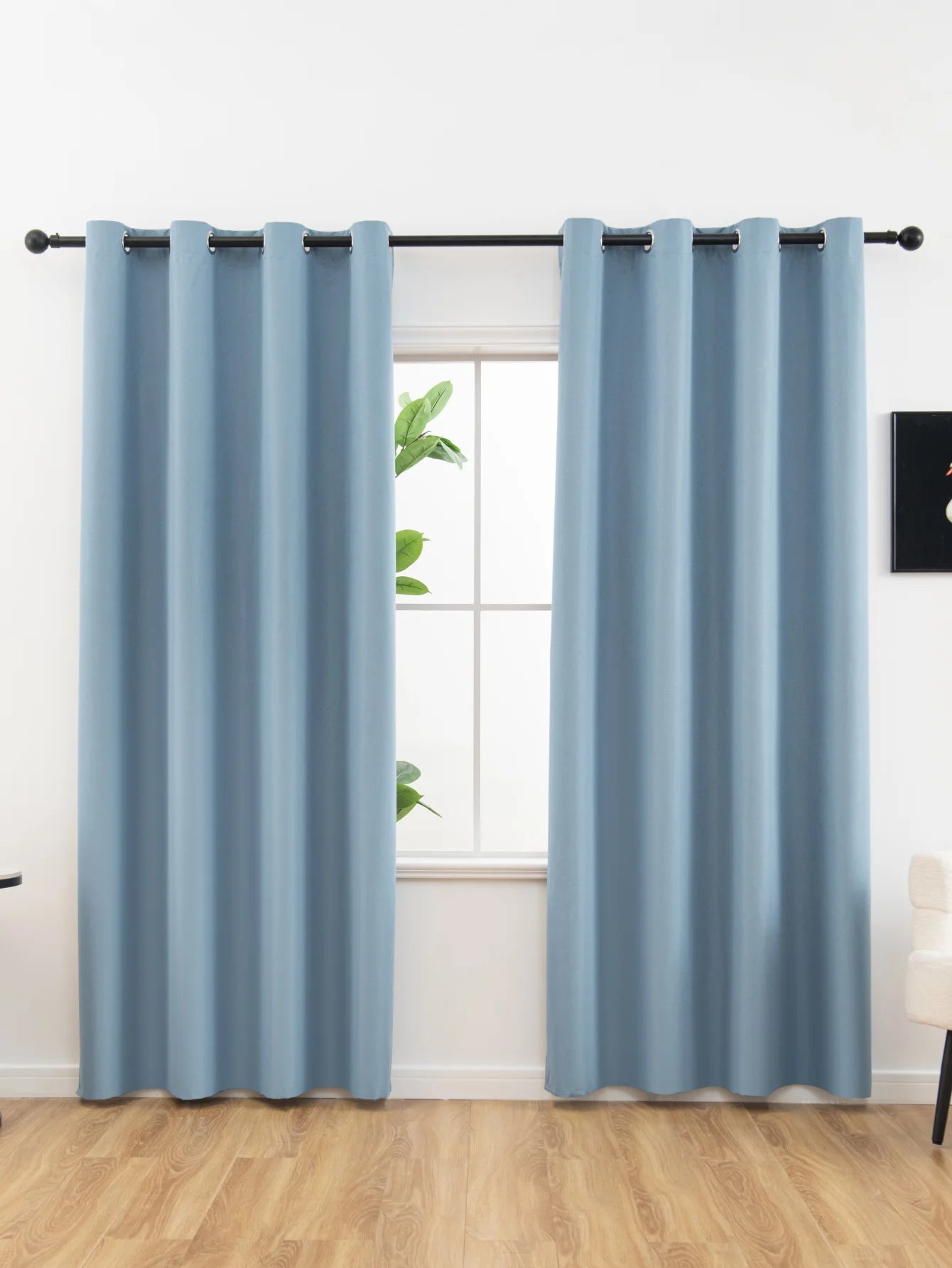 Solid Blackout Curtain with Grommets – Bedroom Privacy Drapes