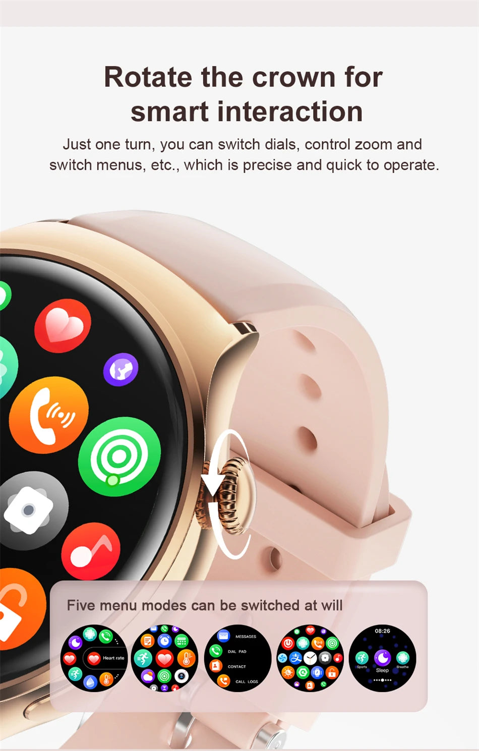 Women’s GPS Smartwatch with NFC, Bluetooth Call & Health Tracking