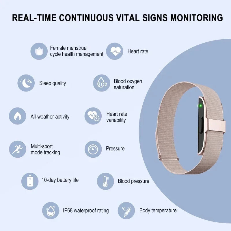 2208A Smart Bracelet – Heart Rate & Blood Pressure Monitor, Fitness Tracker Watch with Pedometer for Men & Women