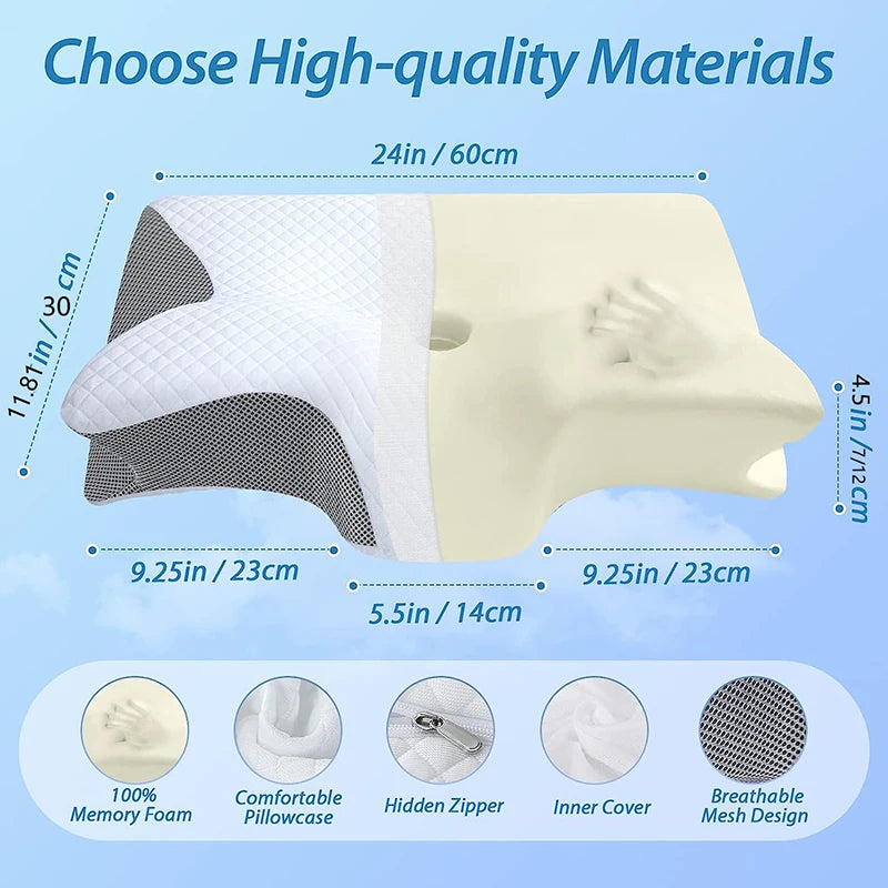 Memory Foam Cervical Pillow – Ergonomic Neck Pain Relief