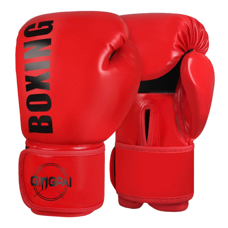 High-Quality PU Leather Boxing Gloves – 6/8/10/12oz Muay Thai, MMA, Free Fight & Sandbag Training Gloves for Men and Women