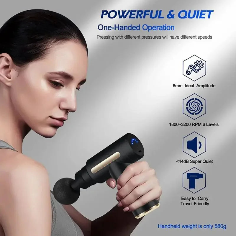 2027 Mini Fascia Massage Gun – Deep Tissue Muscle Relaxer with Adjustable Speed