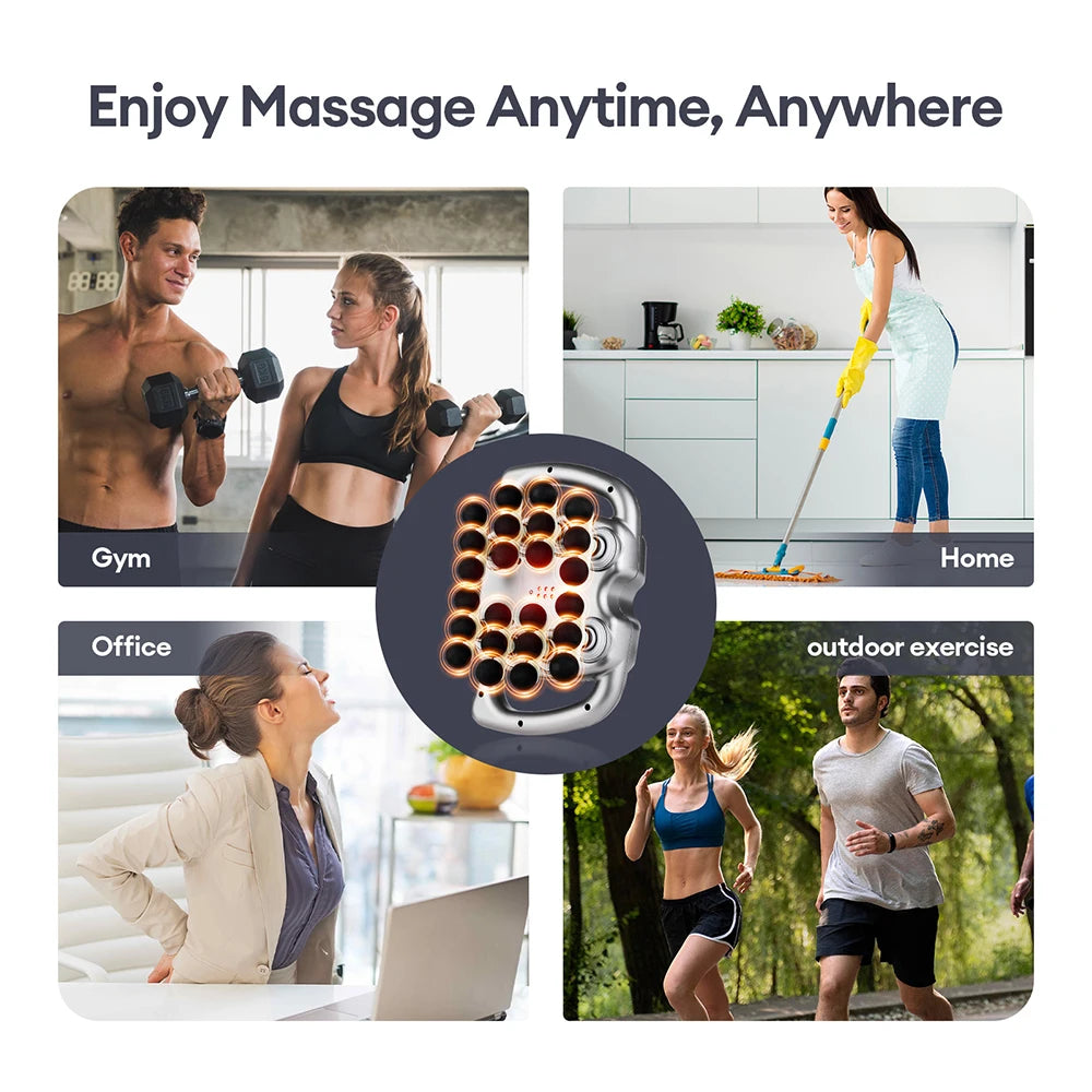 24-Head High-Frequency Massage Gun with 99 Speed Levels