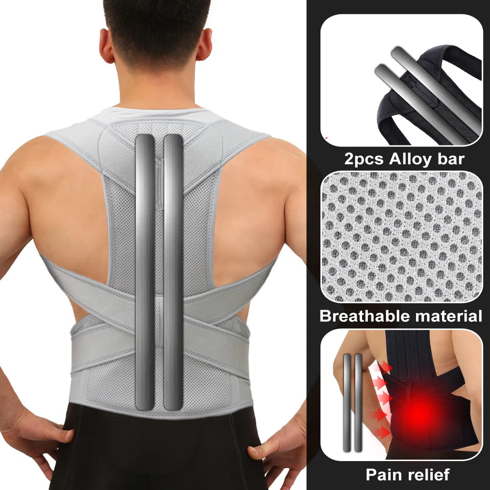 Upper Back Posture Corrector – Adjustable Clavicle & Shoulder Support Brace