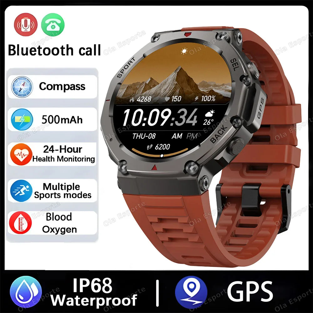 T-Rex 3 GPS Smartwatch – 10ATM Waterproof Military Sports Fitness Watch