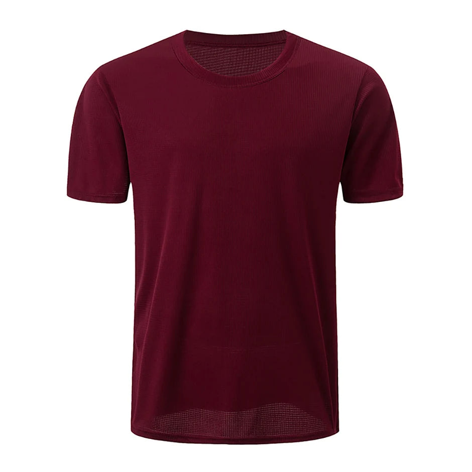 Men’s Waffle Sports Shirt – Short Sleeve Fitness & Training Top (1/5 Pcs)