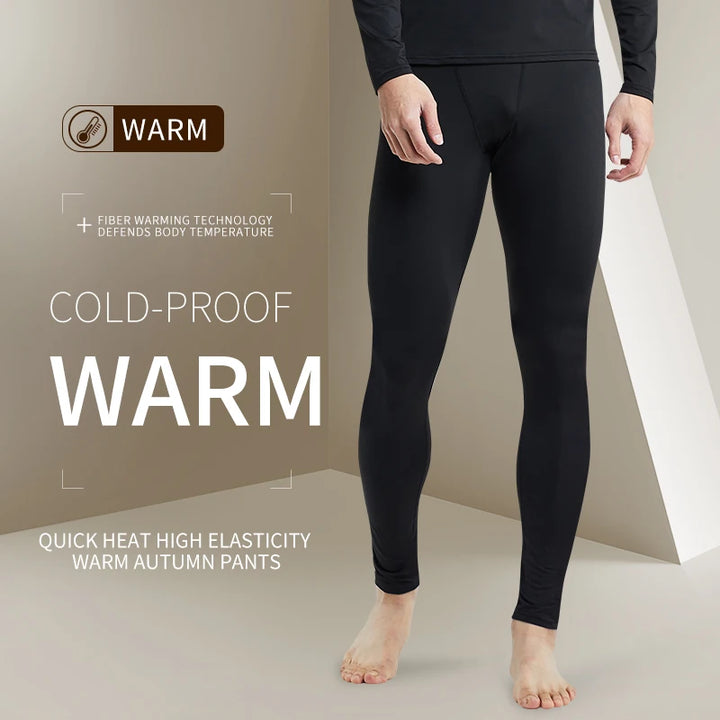 Men’s Plush Warm Pants – Winter Slim Fit Thermal Bottoms