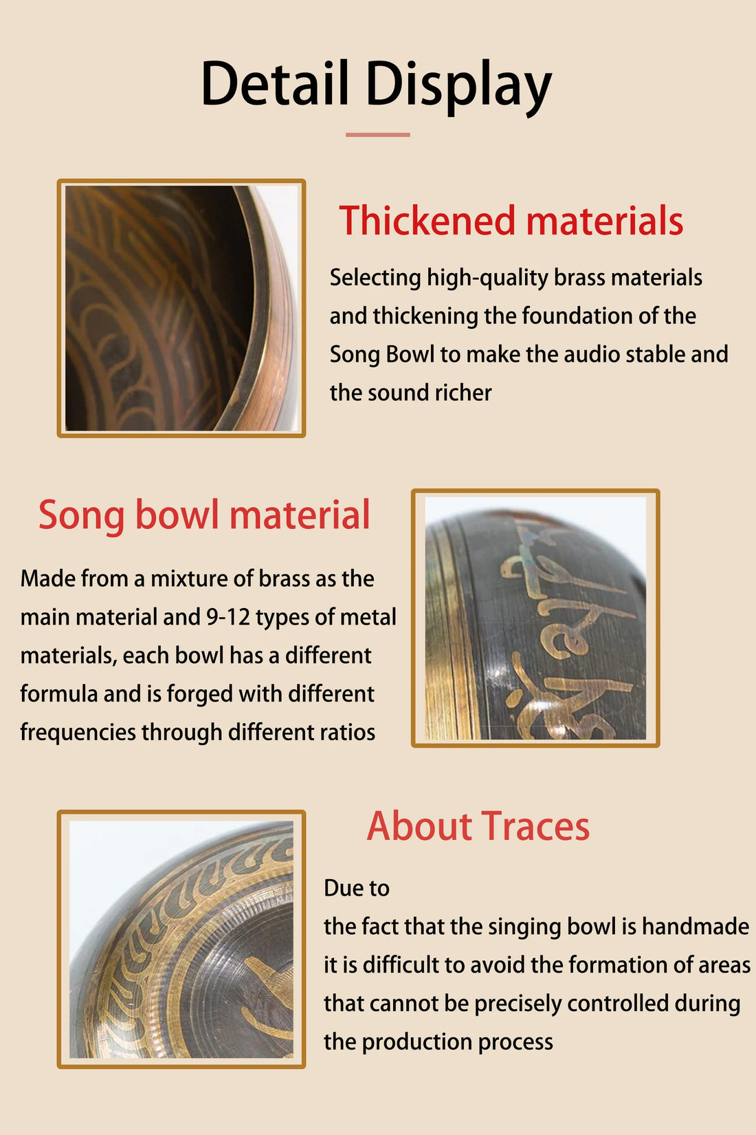 Tibetan Singing Bowl Set – 8.5–20CM Scripture Bowls for Meditation & Healing
