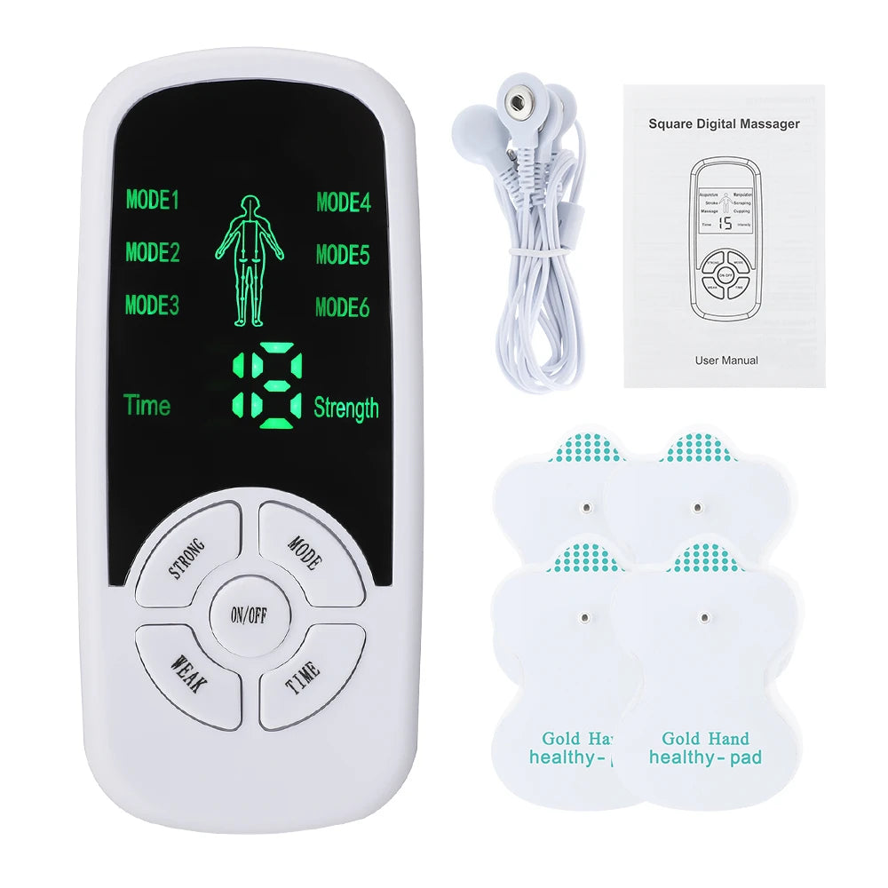 EMS TENS Muscle Stimulator – Physiotherapy Pulse Massager with 6 Modes