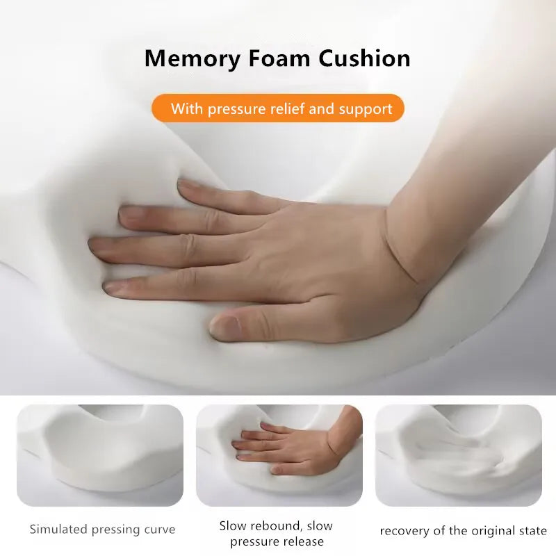 Hemorrhoid & Tailbone Seat Cushion – Memory Foam Pain Relief Donut