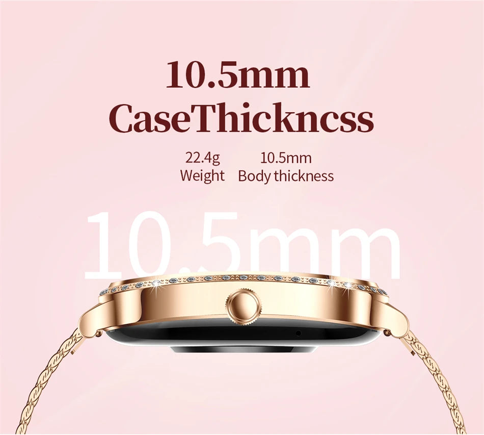 Women’s Smartwatch – Heart Rate, Blood Pressure, Music & BT Calling