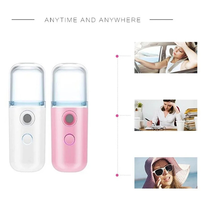 Mini Nano Facial Steamer – USB Portable Face Spray Beauty Instrument & Skin Care Humidifier