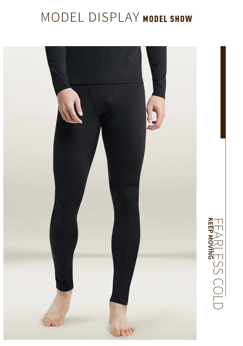 Men’s Plush Warm Pants – Winter Slim Fit Thermal Bottoms