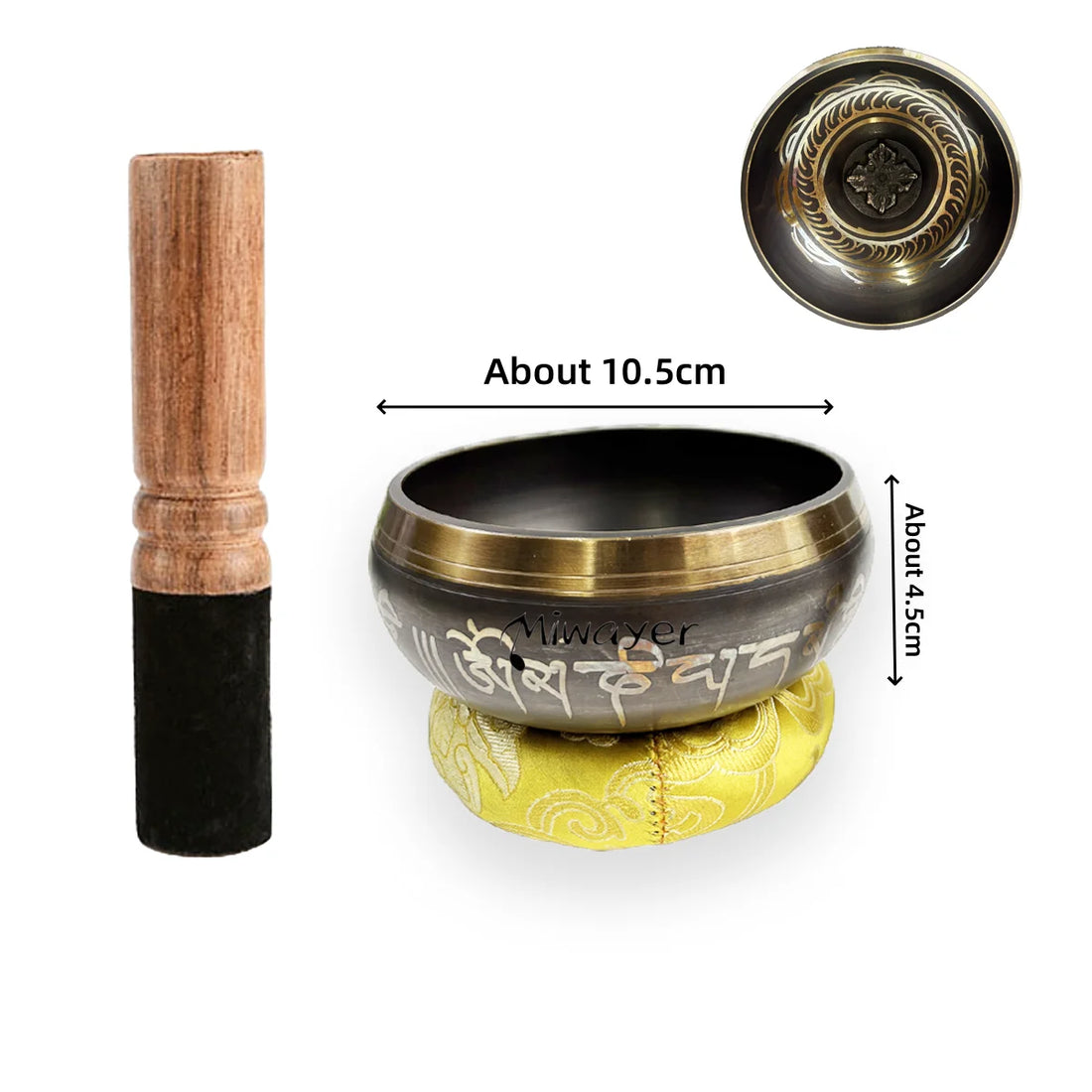 Tibetan Singing Bowl Set – 8.5–20CM Scripture Bowls for Meditation & Healing