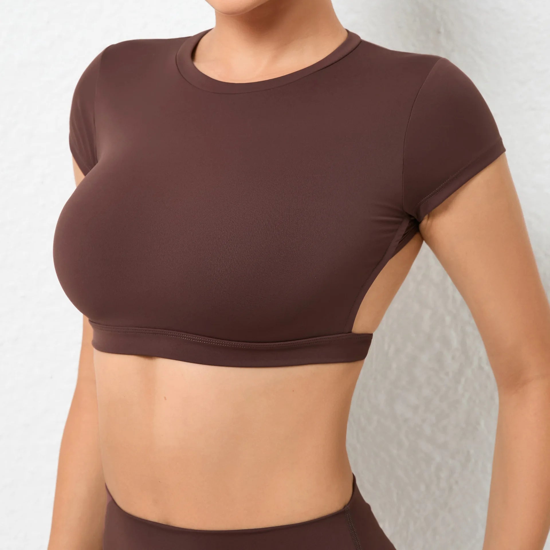 Hearuisavy Women’s Backless Workout Crop Top – Breathable Sports Shirt