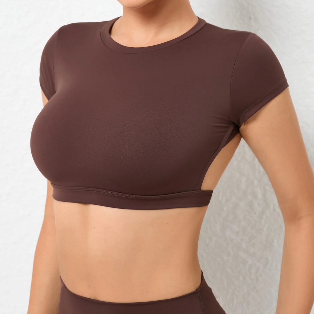 Hearuisavy Women’s Backless Workout Crop Top – Breathable Sports Shirt