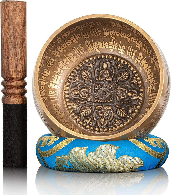 Tibetan Buddha Singing Bowl – Mantra Meditation Sound Bowl for Yoga & Music Therapy