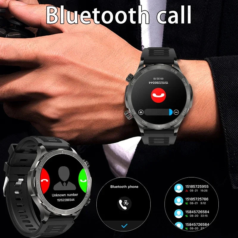 2025 Bluetooth Call Smart Watch Men AMOLED NFC GPS IP68