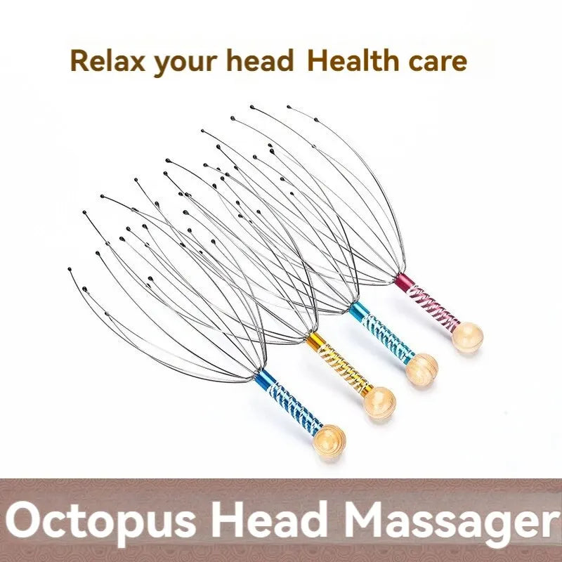 Stainless Steel Octopus Head Massager – Scalp Scratcher & Relaxer