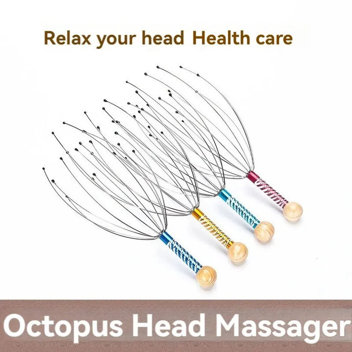 Stainless Steel Octopus Head Massager – Scalp Scratcher & Relaxer