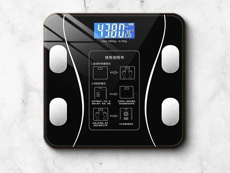 Bluetooth Body Fat Scale – Smart Digital Weight Scale with USB Charging