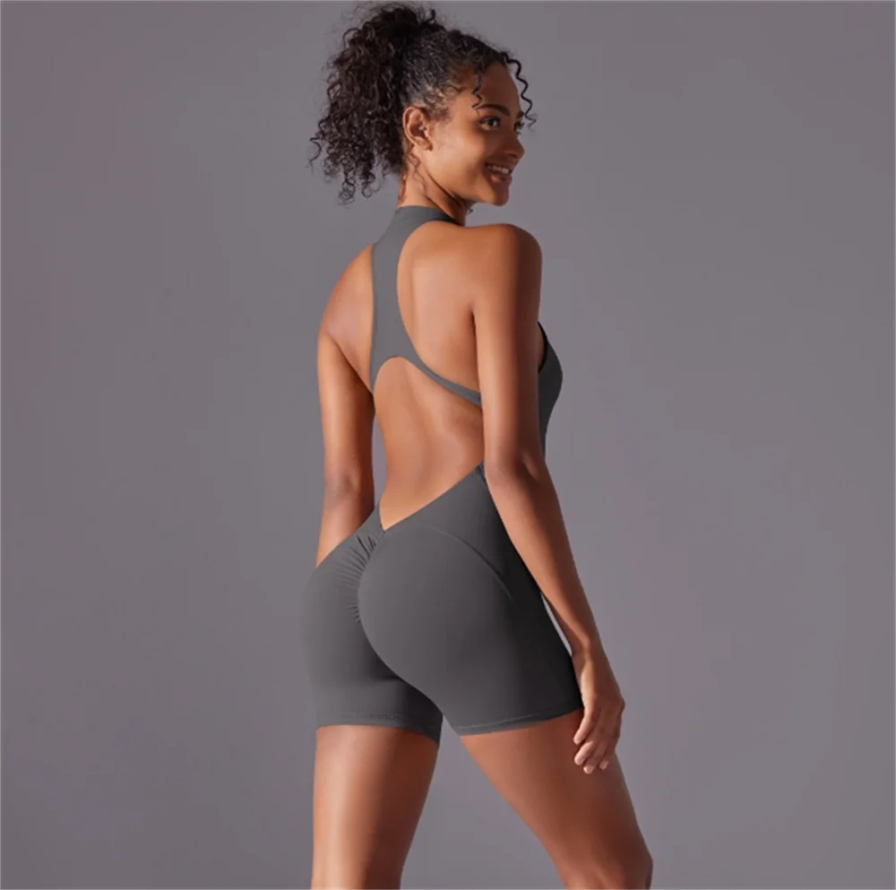 Solid Color High-Intensity Sports Jumpsuit – Women’s Yoga & Fitness