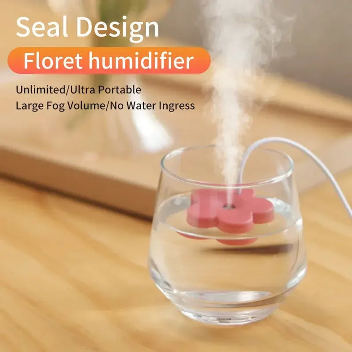 Mini Flower USB Humidifier – Portable Desktop Diffuser