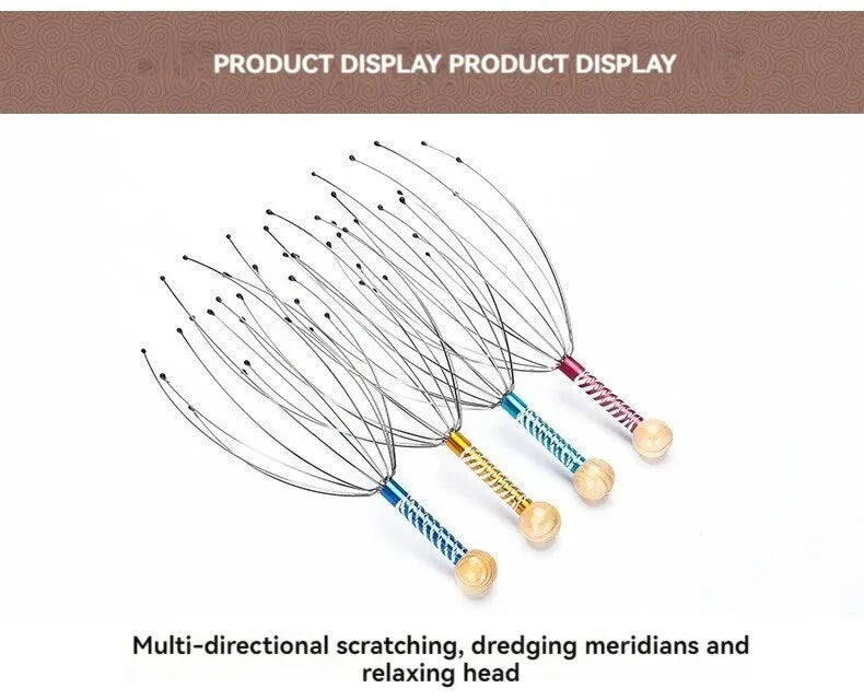 Stainless Steel Octopus Head Massager – Scalp Scratcher & Relaxer