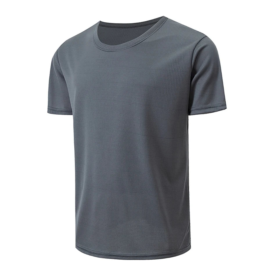 Men’s Waffle Sports Shirt – Short Sleeve Fitness & Training Top (1/5 Pcs)